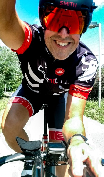 Jon Patrick Hyde enjoying a time trial ride in his Smith Optics Podium TT Helmet